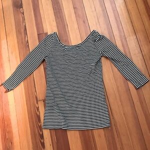 J. Crew 3/4 sleeve striped top
